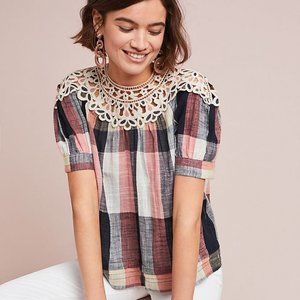 Anthropologie | Maeve | Plaid Swing Top